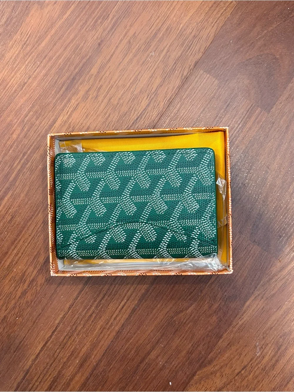 Goyard Green Wallet with box